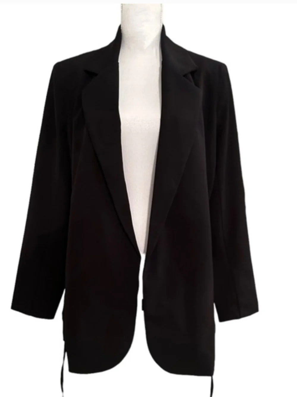 ATHLETA NWT Black Tailored Blazer Cinched Waist Chic Style Size 4 - Picture 2 of 8